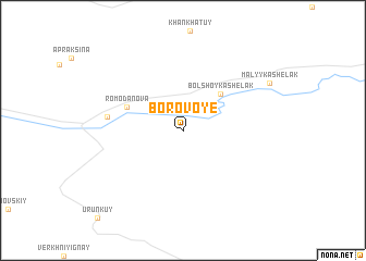 map of Borovoye