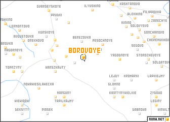 map of Borovoye