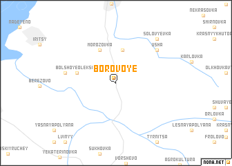 map of Borovoye