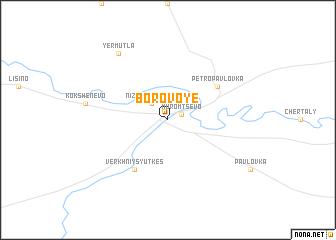 map of Borovoye