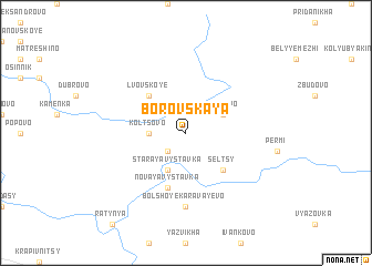 map of Borovskaya