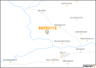 map of Borovyye