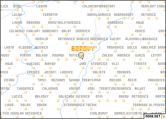 map of Borovy