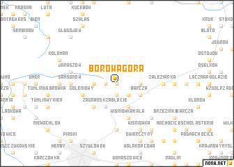 map of Borowa Góra