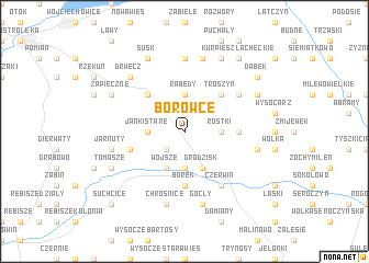 map of Borowce