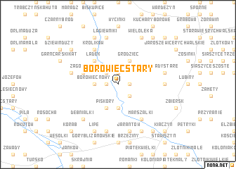 map of Borowiec Stary