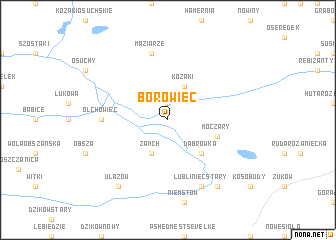 map of Borowiec