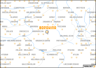 map of Borowina