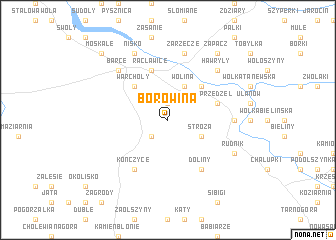 map of Borowina