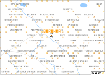 map of Borówka