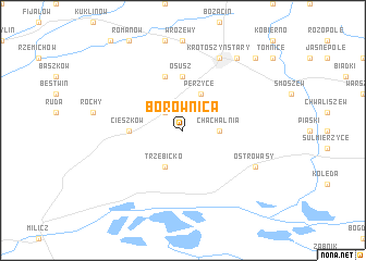 map of Borownica