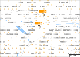 map of Borów