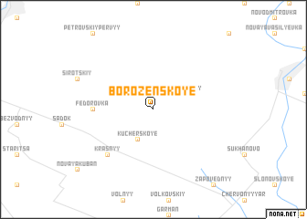 map of Borozenskoye