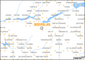 map of Borralha