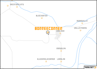 map of Borree Corner