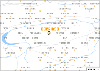 map of Borridsø
