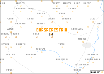 map of Borşa-Crestaia