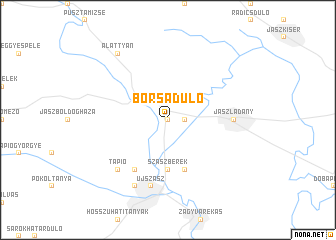 map of Borsadůlő