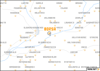 map of Borša