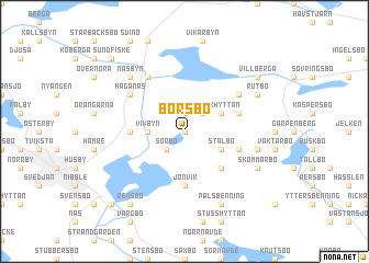 map of Borsbo