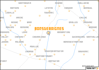 map of Bors-de-Baignes