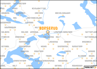 map of Borserud