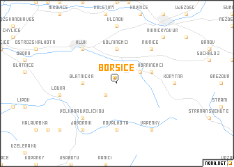 map of Boršice