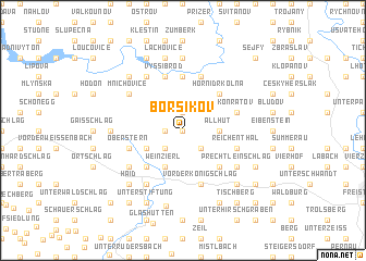 map of Boršíkov