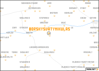 map of Borský Svätý Mikuláš