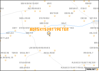 map of Borský Svätý Peter