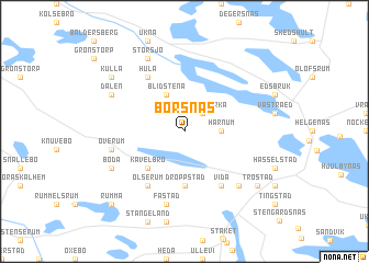 map of Borsnäs