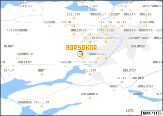 map of Borsökna