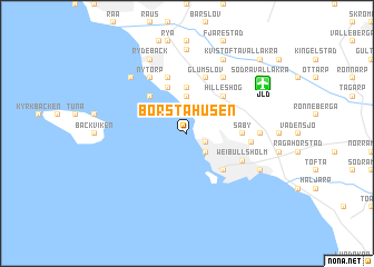 map of Borstahusen