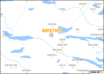 map of Börstorp