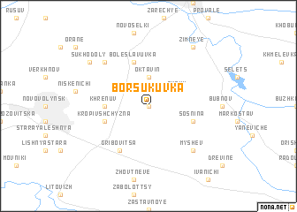 map of Borsukuvka