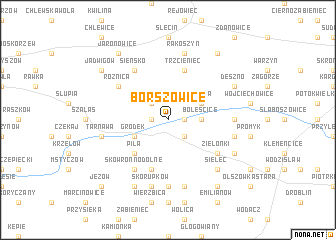 map of Borszowice