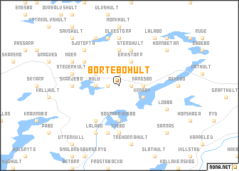 map of Börtebohult