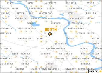 map of Borth