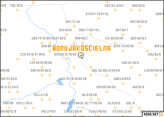 map of Boruja Kościelna