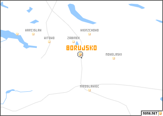 map of Borujsko