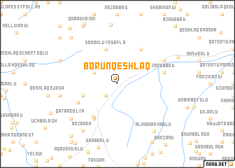 map of Borūn Qeshlāq