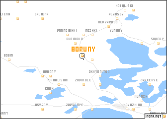 map of Boruny