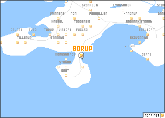 map of Borup