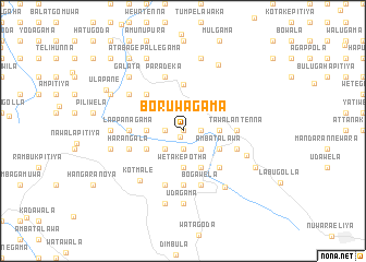 map of Boruwagama