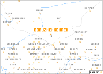 map of Borūzheh Kohneh