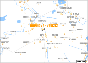 map of Borvāyeh-ye ‘Azīz