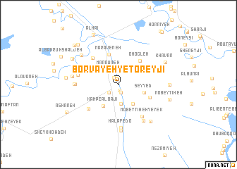 map of Borvāyeh-ye Toreyjī