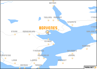 map of Børvenes