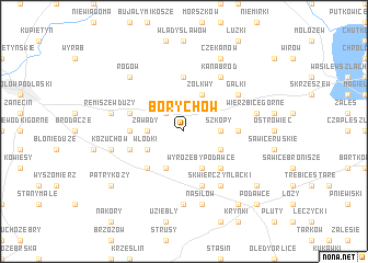 map of Borychów