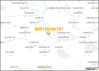 map of Boryshkovtsy